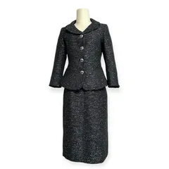 DAMA collection ダーマコレクション ラメ ツイード スカートスーツ セットアップ 7号 セレモニー フォーマル dinos ディノス