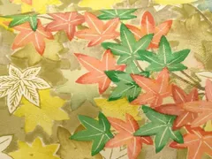 平和屋着物■上質な小紋　枝楓文　暈し染め　正絹　逸品　未使用　CABE6032fb