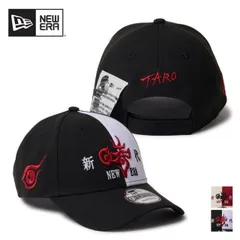 ニューエラ 9FORTY 岡本太郎 太陽の塔 時 キャップ ゴルフ ユニセックス コラボ アート ブラック ホワイト クローム レッド サイズ調整可能 春夏秋