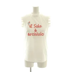 アルチビオ archivio カットソー 38 白 ホワイト ノースリーブ ロゴ フリル /AG ■OSのサムネイル