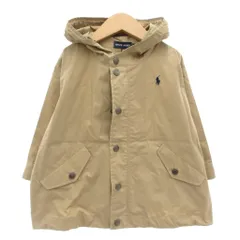 ラルフローレン RALPH LAUREN タグ付き マウンテンパーカー 90 ポニー刺繍 ロゴ フード カーキ ベージュ /AE