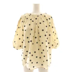 ボールジー BALLSEY トゥモローランド 23SS ドットプリント パフスリーブブラウス 五分袖 36 ベージュ /AT ■OS
