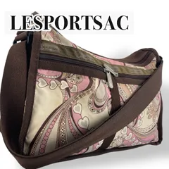 美品　LESPORTSAC レスポートサック　ショルダーバッグ 斜め掛けバッグ　クロスボディ　ベージュ　フラワーハート　美品　レディース　お出かけ　普段使い　日常使い　レディース　通勤　通学　おでかけ　おしゃれ　カバン　鞄