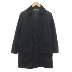 バブアー Barbour ボーダーSLオイルドコート BORDER SL OILED COAT ステンカラーコート アウター コーデュロイ切替 34 紺 ネイビー 1502122 /YTのサムネイル