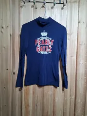 PEARLY GATES ゴルフ タートルネック 長袖Tシャツ ネイビー (サイズ0ですが、細身Mまで)