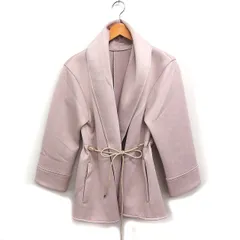 アプワイザーリッシェ Apuweiser-riche ライトカルゼ ショート コート アウター 無地 2 ピンクベージュ /FT26