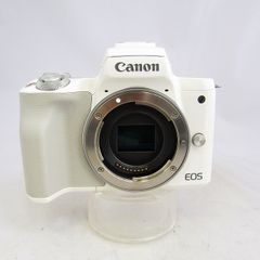 説明欄必読】Canon EOS kiss M ホワイト 本体、充電器のみ - メルカリ
