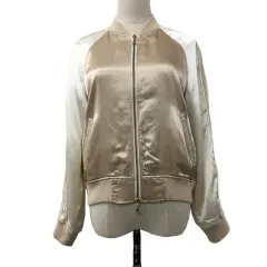 ルーニィ LOUNIE ジャケット ブルゾン ラグランスリーブ 切替 長袖 38 白 ベージュ ホワイト