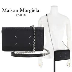 Maison Margiela メゾンマルジェラ チェーンウォレット 長財布 二つ折り 4ステッチ ウォレット 斜め掛け ショルダーバッグ ギフトボックス付き SA3UI0008