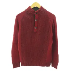 ジョセフアブード JOSEPH ABBOUD ニット セーター ハーフボタン ウール 長袖 L 紅 ボルドー 1022 ■YHS8のサムネイル