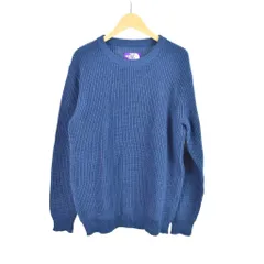 ノースフェイス パープルレーベル THE NORTH FACE PURPLE LABEL クールマックスクルーネックニット 長袖 M 青 ブルー NT6601Nのサムネイル