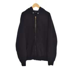 コモリ COMOLI 25AW コットン裏毛 ジップパーカ フーディー 2 黒 ブラック C03-05001