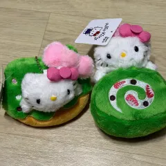 新品 ハローキティ 抹茶ドーナッツ 抹茶ロールケーキ ぬいぐるみ キーホルダー