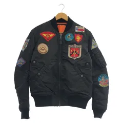 【中古】AVIREX MA-1 FAREAST CRUISE ブラック サイズL アヴィレックス[17]