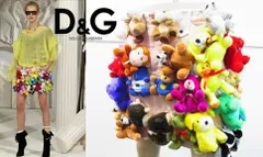 正規品★D&G ディーアンドジー★03SS プレタポルテ ぬいぐるみ付ミニスカート 38【P61T9302】ピンク桃マルチカラー【本物保証】超レアのサムネイル