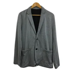 ザショップティーケー THE SHOP TK ジャケット テーラード シングル ヘリンボーン センターベント 長袖 L 白 黒 ホワイト ブラック