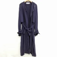 ギャルリーヴィー GALERIE VIE トゥモローランド 19SS ドライレーヨンノーカラー トレンチコート 2way カーディガン ベスト 36 ネイビー