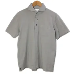 バーニーズニューヨーク BARNEYS NEW YORK シーアイランドコットン ポロシャツ 半袖 ホリゾンタルカラー L ブラウン系 /Xのサムネイル