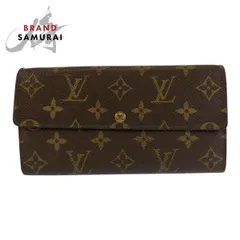 美品 LOUIS VUITTON ルイヴィトン モノグラム ポシェット ポルトモネクレディ ブラウン M61725 長財布 ロングウォレット レディース 600865【中古】
