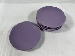 紫　皿　5点セット　食器　陶器　取皿　取り皿　花　昭和レトロ　昭和　レトロ