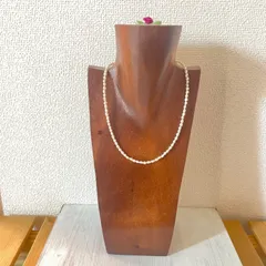 美品☆小粒☆高級淡水パールネックレス（アジャスト付き）