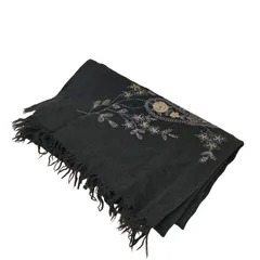 アニエスベー agnes b. PARIS 刺繍デザイン ウールフリンジマフラー レディース 表記無 のサムネイル