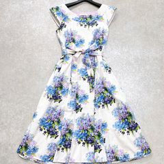 美品 ジェンヌ Lサイズ ワンピース 花柄 38 40 m l 結婚式 会食 - メルカリ