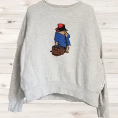 B1509 ディスコート Discoat トレーナー スウェット 長袖(F) グレー 柄もの Uネック ノーカラー