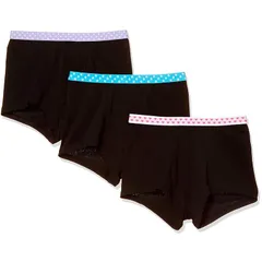 【新品】 [ガロー] 女の子ボクサーパンツ 3枚組 綿混 ストレッチ 吸水速乾 アウトゴムタイプ ガールズ 黒 日本 160 (日本サイズ160 相当)