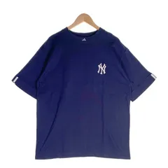 adidas アディダス TRUE TO THE SPORT Newyork Yankees ニューヨークヤンキース MLB チームロゴ 刺繡 半袖 Tシャツ ネイビー USA製 Size M