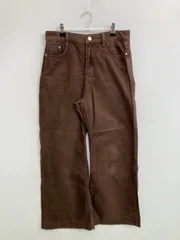 ZARA ザラ デニムパンツ EUR 36 ブラウン フルレングス 無地 ワイド・ルーズ ストレート レギュラー リジッド・ワンウォッシュ
