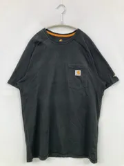 Carhartt カーハート Tシャツ/カットソー M ブラック 無地 ワンポイント ブランドロゴ ミドル丈 半袖 クルーネック(丸首)