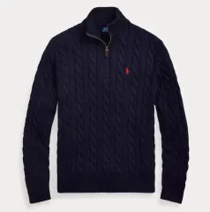 POLO ポロ ラルフローレン ケーブル ニット コットン ハーフジップ 新品