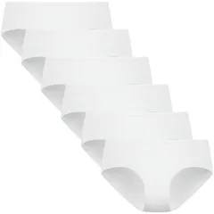 【新品】 [POPKOK] ［ポップコー]ショーツ ガールズ 下着 セット 女子中学生 ジュニア コットン インナーパンツ 女児 肌着 パンティ 6枚組 (ホワイト,155)