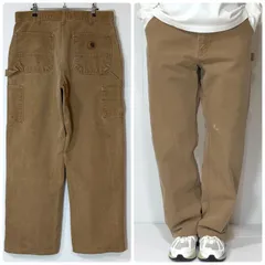 良サイズ 00s USA製 Carhartt カーハート ヘビーダック シングルニー ペインターパンツ B11 BRN 実寸W34.5L30 ブラウン 茶色 Dungaree Fit ダンガリーフィット 厚手 グッドフェード ゴールデンサイズp26013467