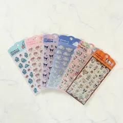 新品 サンリオ ぷくっとシール 6種セット 全種 コンプリート シール帳 シールファイル シールノート シール交換に 立体シール コレクション 推し活 ダイソー SNS