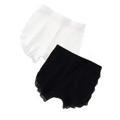 【新品】 [eipatu] 子供用 女の子 パンツ ガールズ 2点セット インナー ボクサー キッズ ジュニア 肌着 純色 子供 コットン ショーツ 幼稚園 保育園 小学生 (ブラック＆ホワイト, 150)