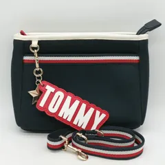 トミーヒルフィガー ネオプレン ショルダーバッグ ポーチ 2way 鞄 カバン ブランド レディース ネイビー×ピンク TOMMY HILFIGER 【中古】