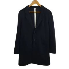 レイジブルー RAGEBLUE コート チェスター ロング 無地 長袖 L 紺 ネイビー