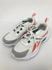 Reebok リーボック スニーカー 26.0 ホワイト ローカット ナイロン 合成皮革/人工皮革 ブランドロゴ ライン柄 紐