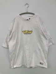 VISION STREET WEAR ヴィジョンストリートウェア Tシャツ/カットソー L ホワイト 前面プリント バックプリント ブランドロゴ 刺繍 ミドル丈 半袖 クルーネック(丸首)