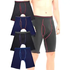 【新品】 [シュバリアン] ボクサー メンズ ポリエステル ストレッチ インナー プレゼント 大きいサイズ おおきいサイズ スポーツ おとこのこ セット パンツ ロング ブラック ネイビー 男性用 男の子 前開き 大きい メンズブリーフ 男性用パンツ 機能性下