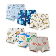 【新品】 [HO-HO KIDS] 男の子 パンツ 子供 ボクサーパンツ ショーツ 恐竜 乗り物 綿100％ 通気性 キッズ ボーイズ ボクサーブリーフ 男児 ボーイズ キッズ 子ども 下着 肌着 柔らかい 100 110 120 130 140 150