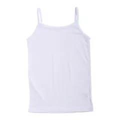 【新品】 [Airin] さらりと速乾！DRY ガールズインナー キャミソール 綿混 2枚組 フライス素材 160cm ホワイト 572