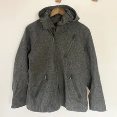 【美品】phenix フェニックス メンズ　ブルゾン　ジャケット　2way レインフォールジャケット M ウール シルク混 ダークグレーのサムネイル
