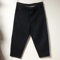 38/UNIQLO ユニクロ 연블랙 ワイド テーパード デニム/38-296