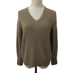 ベイフロー BAYFLOW セーター ニット Vネック プルオーバー ウール 長袖 2 茶 ブラウン