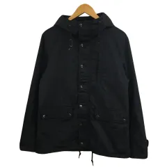 ナノ&コー nano&co ジャケット ブルゾン 中綿 ジップアップ フード 無地 長袖 XL 黒 ブラック