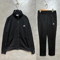 adidas アディダス スリーストライプス ジャージ 上下 セットアップ 黒 ブラック M ジャケット パンツ トラックスーツ