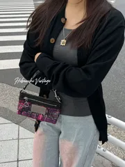 【中古】COACH コーチ ハンドバッグ ショルダーバッグ マルチカラー キャンバス ヴィンテージ レディース【中古美品】HIBUOCHI VINTAGE